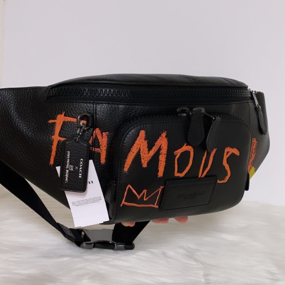 New💃Coach Coach X Jean Michel Basquiat Track Belt Bag - Picture 9 of 14